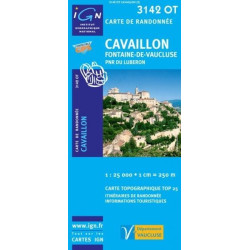 Achat Carte randonnées IGN - 3142 OT - Cavaillon - Fontaine de Vaucluse