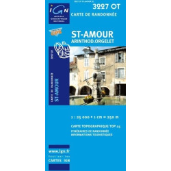 Achat Carte randonnées IGN - 3227 OT - St Amour - Arinthod Orgelet