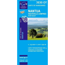 Achat Carte randonnées IGN - 3230 OT - Nantua - Hauteville Lompnes