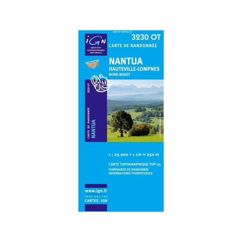 Achat Carte randonnées IGN - 3230 OT - Nantua - Hauteville Lompnes