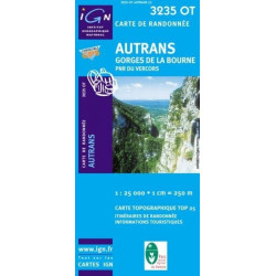 Achat Carte randonnées IGN - 3235 OT - Autrans - Gorges de la Bourne