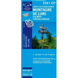 Achat Carte randonnées IGN - 3341 OT - Montagne De Lure - Les Mées Château Arnoux