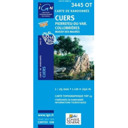 Achat Carte randonnées IGN - 3445 OT - Cuers - Pierrefeu du Var