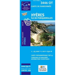 Achat Carte randonnées IGN - 3446 OT - Hyères - Île de Porquerolles