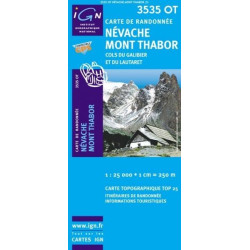 Achat Carte randonnées IGN - 3535 OT - Névache Mont Thabor - Cols du Galibier et du Lautaret