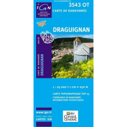 Achat Carte randonnées IGN - 3543 OT - Draguignan