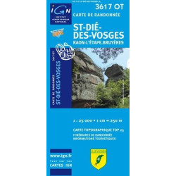Achat Carte randonnées IGN - 3617 OT - St Dié Des Vosges - Raon l'Etape Bruyères
