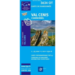 Achat Carte randonnées IGN - 3634 OT - Val Cenis - Charbonnel