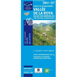 Achat Carte randonnées IGN - 3841 OT - Vallée De La Roya - Vallée des Merveilles