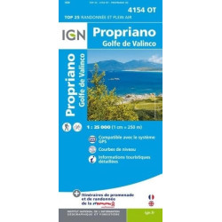 Achat Carte randonnées IGN - 4154 OT - Propriano - Golfe de Valinco