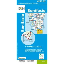 Achat Carte randonnées IGN - 4255 OT - Bonifacio