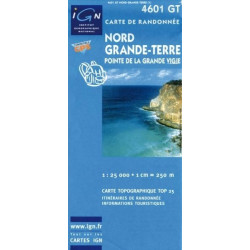 Achat Carte randonnées IGN - 4601 GT - Nord Grande Terre - Pointe de la grande Vigie