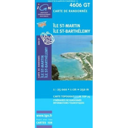 Achat Carte randonnées IGN - 4506 GT - Île St Martin Île St Barthélemy