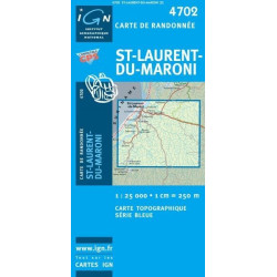 Achat Carte randonnées IGN - 4702 - St-Laurent-du-Maroni