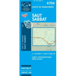 Achat Carte randonnées IGN - 4704 - Saut Sabbat