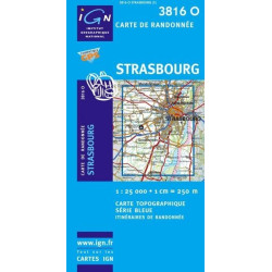 Achat Carte randonnées IGN - 3816 OT - Strasbourg