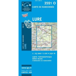 Achat Carte randonnées IGN - 3521 O - Lure