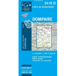 Achat Carte randonnées IGN - 3418 O - Dompaire