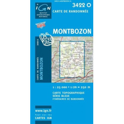 Achat Carte randonnées IGN - 3422 O - Montbozon